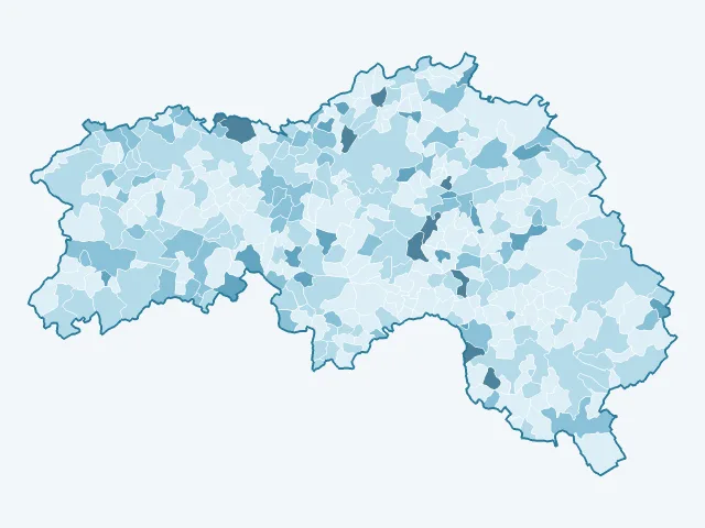 Carte du vote Nathalie Arthaud dans l'Orne (61)