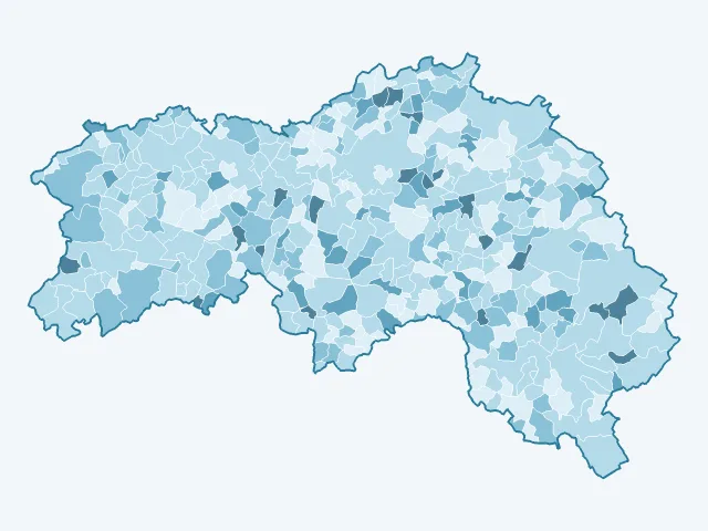 Carte du vote Nicolas Dupont-Aignan dans l'Orne (61)