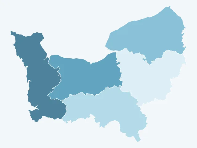 Carte du vote Anne Hidalgo en Normandie