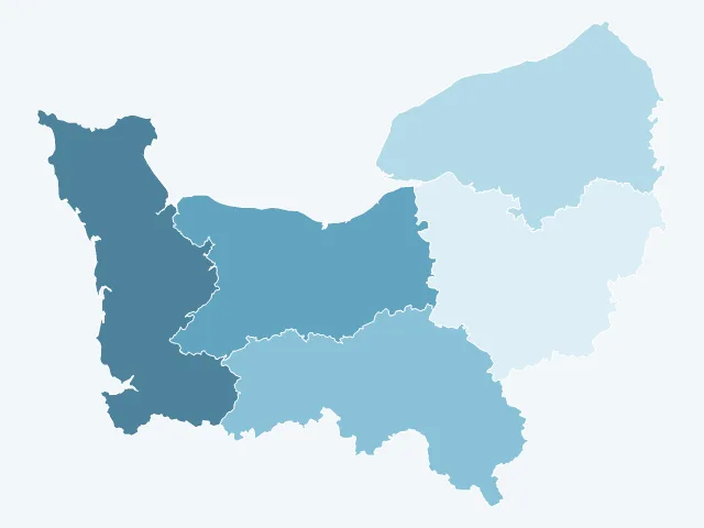 Carte du vote Emmanuel Macron en Normandie
