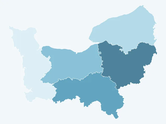 Carte du vote Éric Zemmour en Normandie