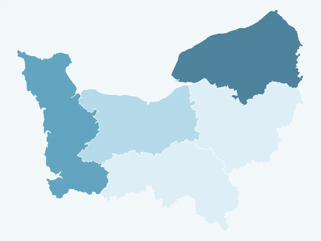 Carte du vote Fabien Roussel en Normandie