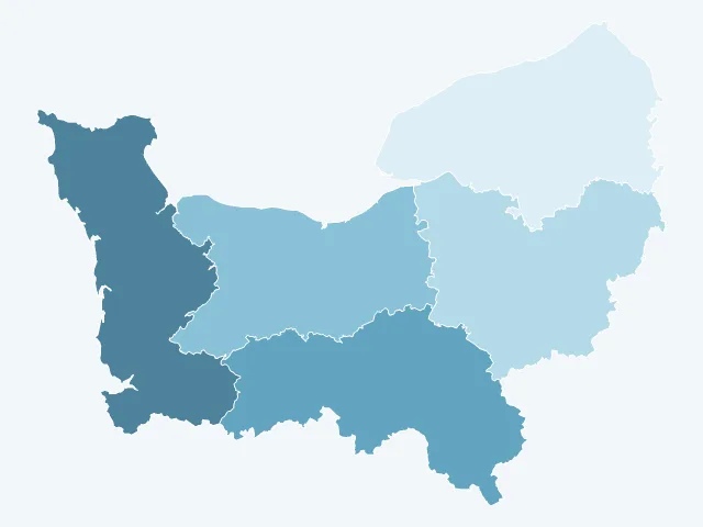 Carte du vote Jean Lassalle en Normandie