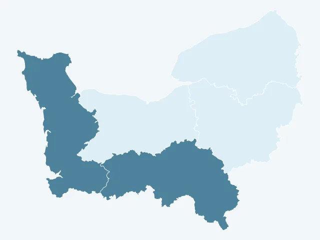 Carte du vote Nathalie Arthaud en Normandie