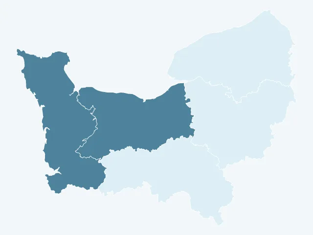 Carte du vote Philippe Poutou en Normandie
