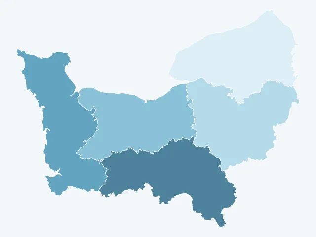 Carte du vote Valérie Pécresse en Normandie