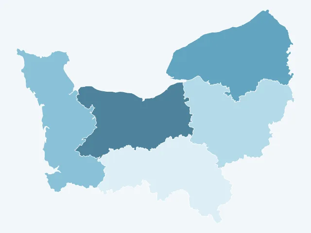 Carte des prix de l'immobilier en Normandie