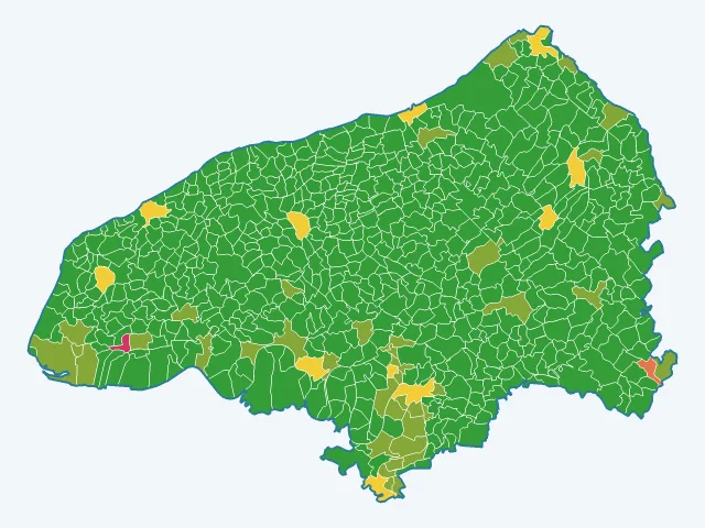 Carte des agressions physiques et sexuelles dans la Seine-Maritime (76)