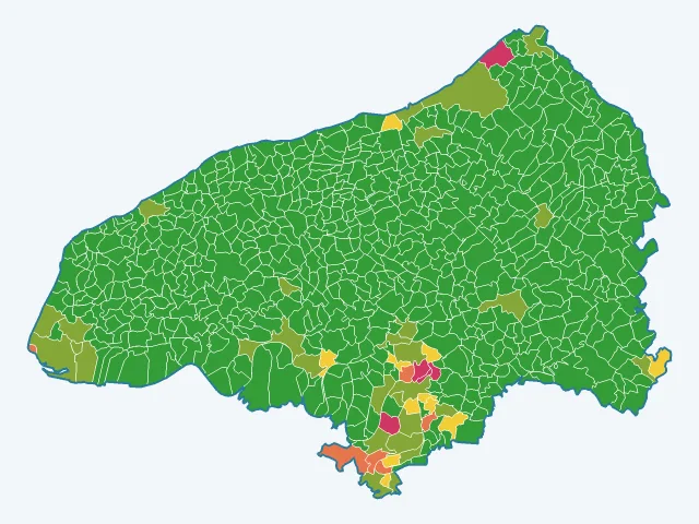 Carte des cambriolages dans la Seine-Maritime (76)