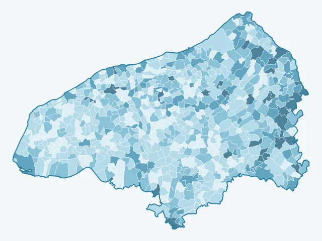 Carte des logements vacants dans la Seine-Maritime (76)