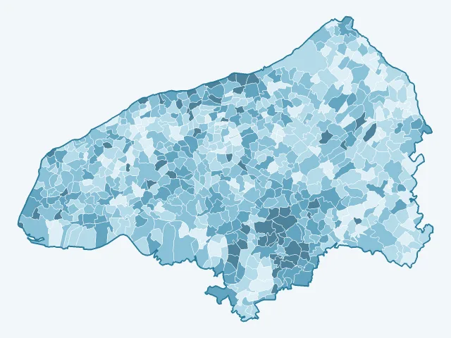 Carte du vote Emmanuel Macron dans la Seine-Maritime (76)