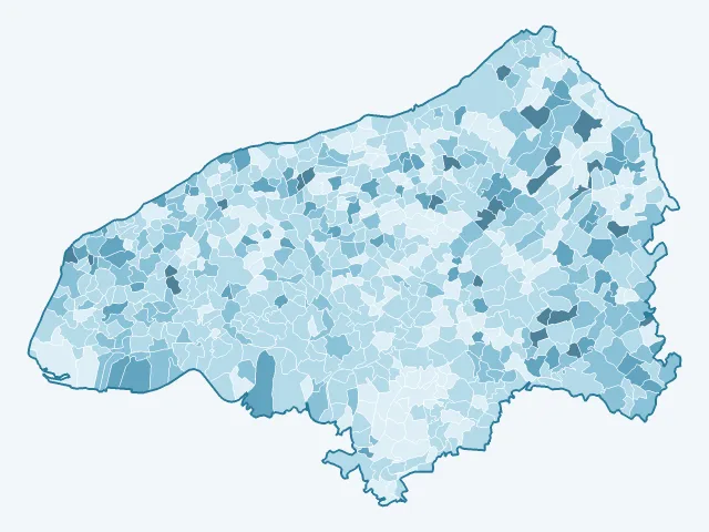 Carte du vote Jean Lassalle dans la Seine-Maritime (76)
