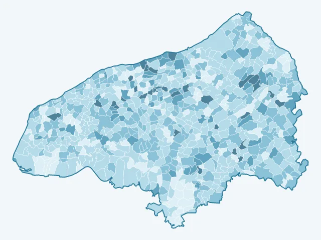 Carte du vote Valérie Pécresse dans la Seine-Maritime (76)