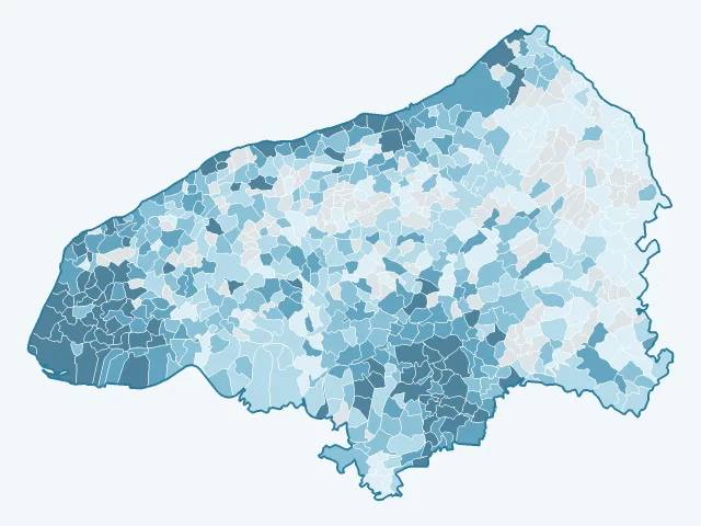 Carte des prix de l'immobilier dans la Seine-Maritime (76)