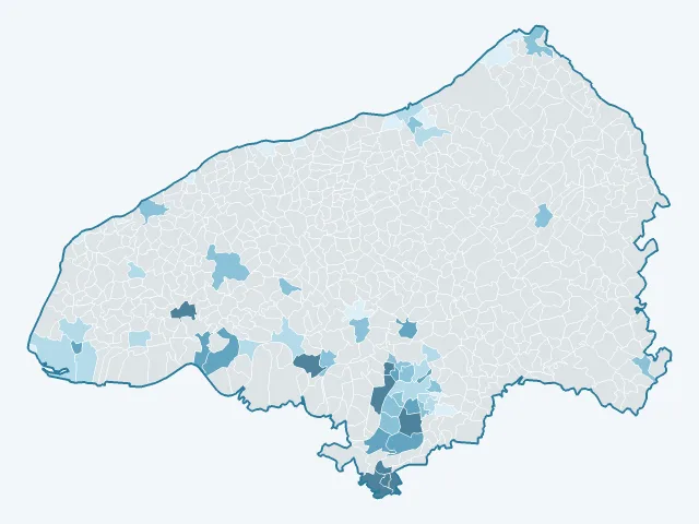 Carte du rendement locatif dans la Seine-Maritime (76)