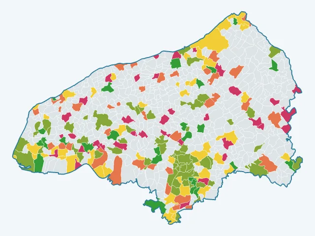 Carte de la vie pratique dans la Seine-Maritime (76)