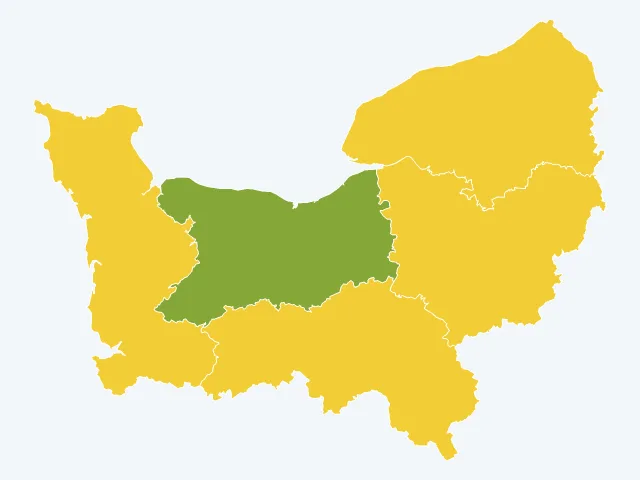 Carte de la vie pratique en Normandie