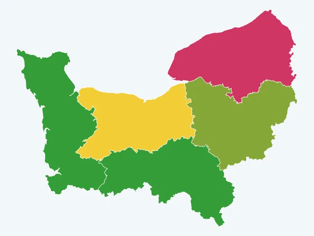 Carte des vols et dégradations en Normandie