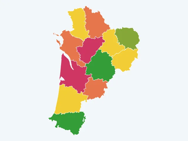 Carte des agressions physiques et sexuelles en Nouvelle-Aquitaine