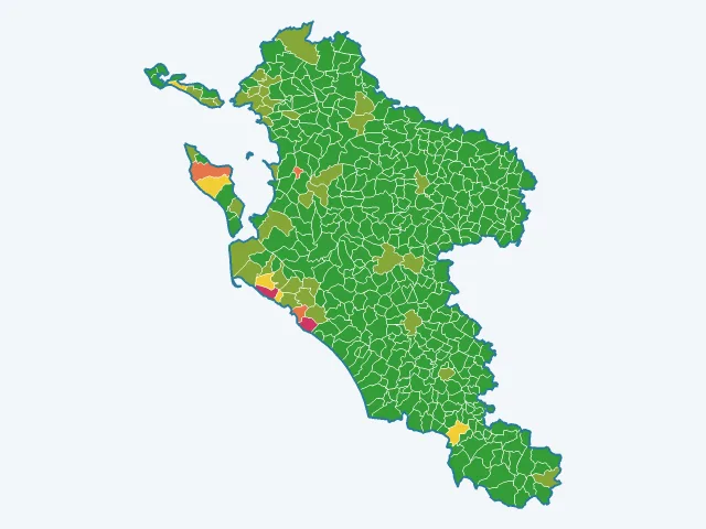 Carte des cambriolages dans la Charente-Maritime (17)
