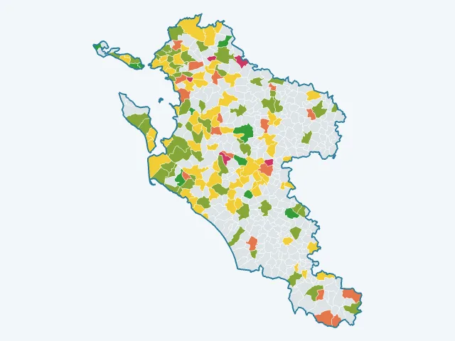 Carte de la satisfaction des habitants dans la Charente-Maritime (17)
