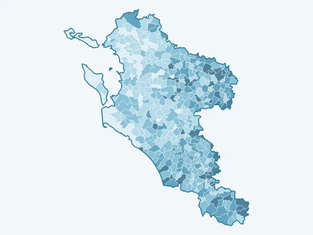 Carte des logements vacants dans la Charente-Maritime (17)