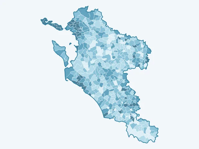 Carte du vote Emmanuel Macron dans la Charente-Maritime (17)