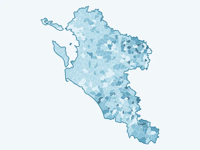 Carte du vote Jean Lassalle dans la Charente-Maritime (17)