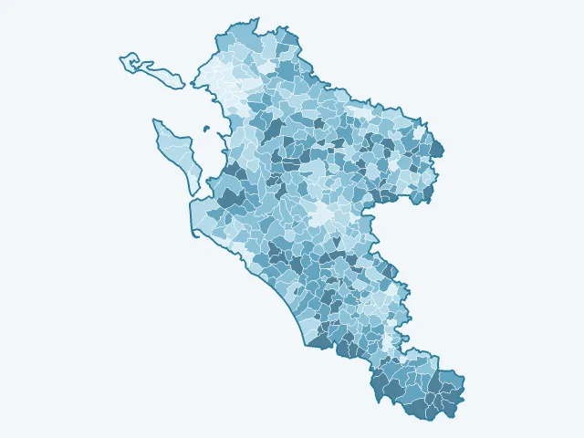 Carte du vote Marine Le Pen dans la Charente-Maritime (17)