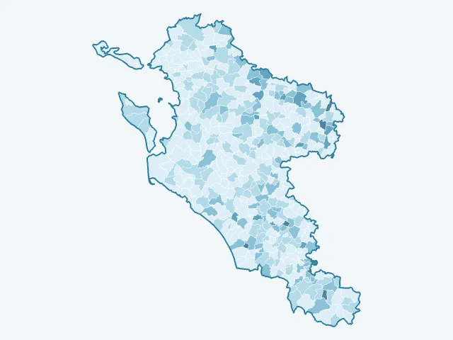 Carte du vote Nathalie Arthaud dans la Charente-Maritime (17)