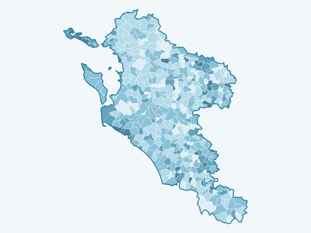 Carte du vote Valérie Pécresse dans la Charente-Maritime (17)