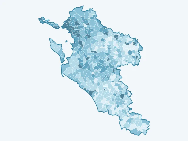 Carte du vote Yannick Jadot dans la Charente-Maritime (17)
