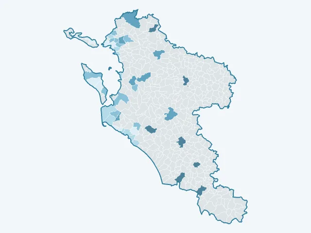 Carte du rendement locatif dans la Charente-Maritime (17)