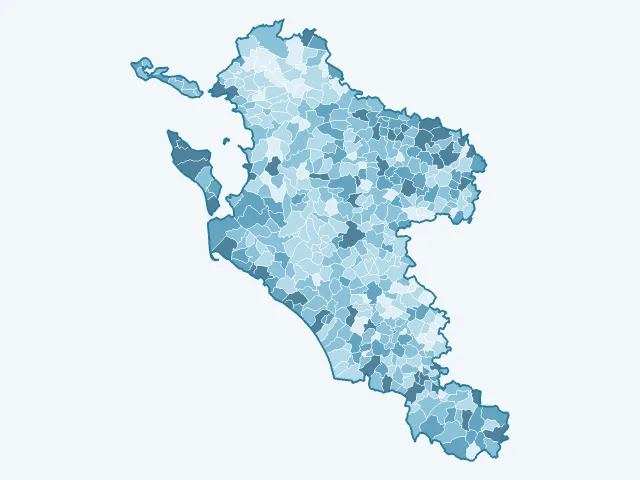 Carte du taux de chômage dans la Charente-Maritime (17)