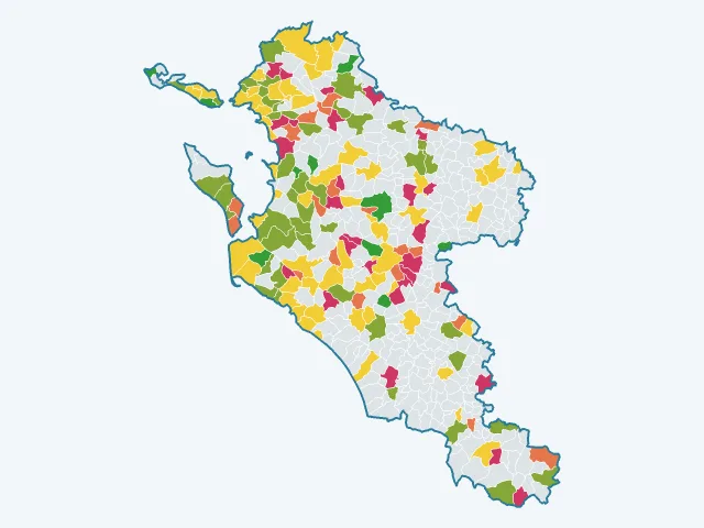 Carte de la vie pratique dans la Charente-Maritime (17)