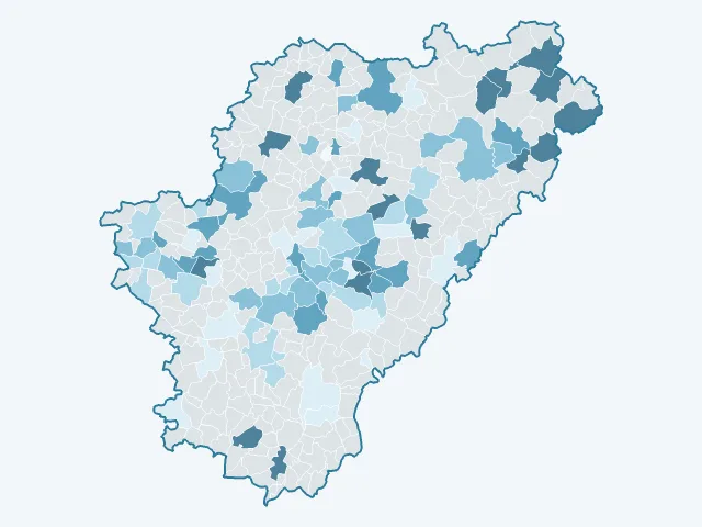Carte de l'évolution des prix immobiliers dans la Charente (16)
