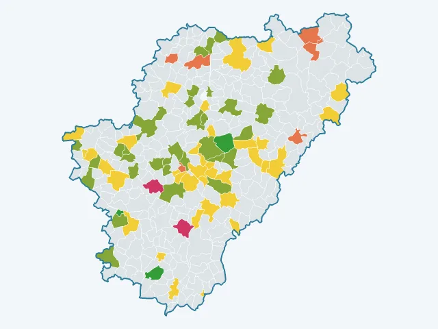 Carte de la satisfaction des habitants dans la Charente (16)