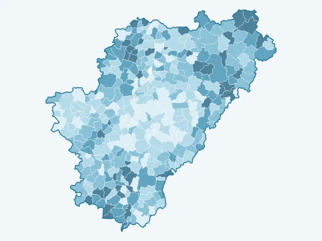 Carte des logements vacants dans la Charente (16)