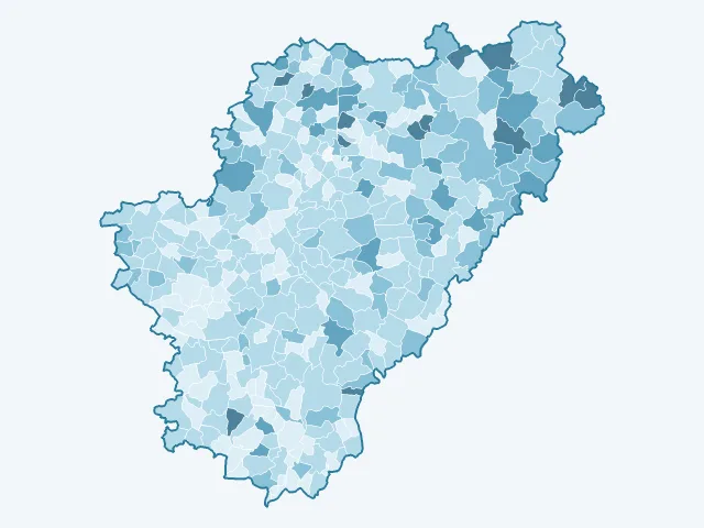 Carte du vote Fabien Roussel dans la Charente (16)
