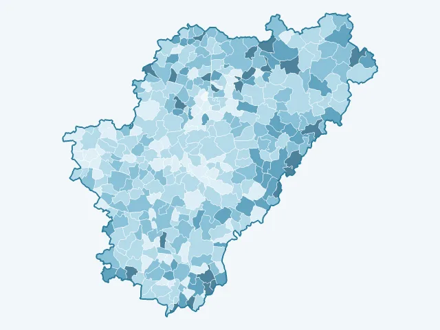 Carte du vote Jean Lassalle dans la Charente (16)
