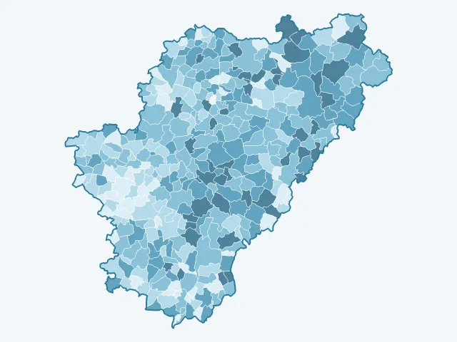 Carte du vote Jean-Luc Mélenchon dans la Charente (16)