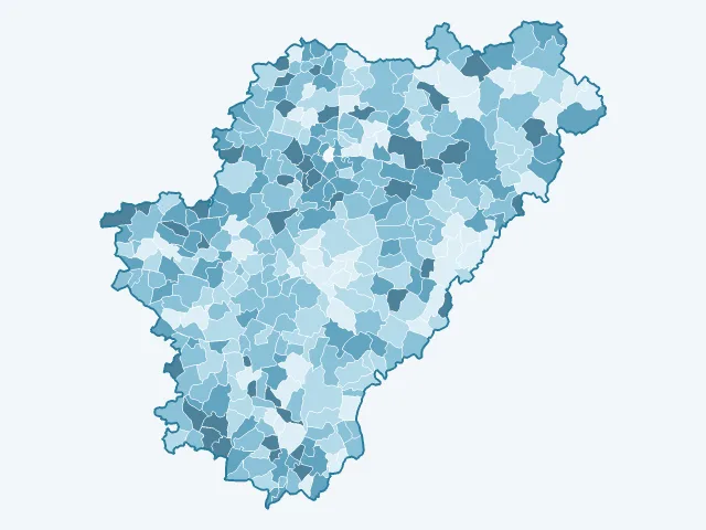 Carte du vote Marine Le Pen dans la Charente (16)