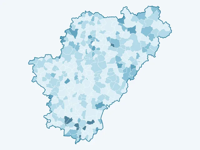 Carte du vote Nathalie Arthaud dans la Charente (16)