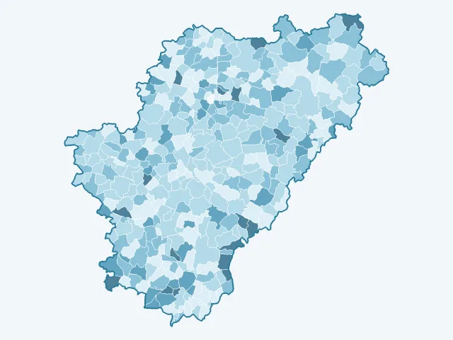 Carte du vote Nicolas Dupont-Aignan dans la Charente (16)