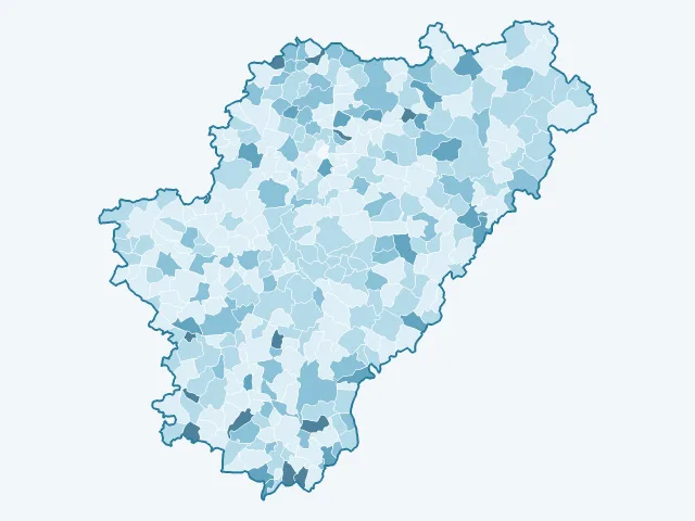 Carte du vote Philippe Poutou dans la Charente (16)