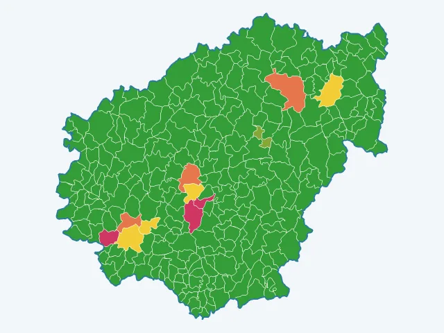 Carte des cambriolages dans la Corrèze (19)