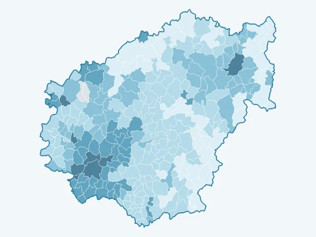 Carte des loyers dans la Corrèze (19)
