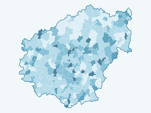 Carte du vote Anne Hidalgo dans la Corrèze (19)