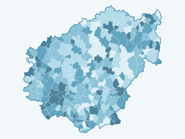 Carte du vote Emmanuel Macron dans la Corrèze (19)