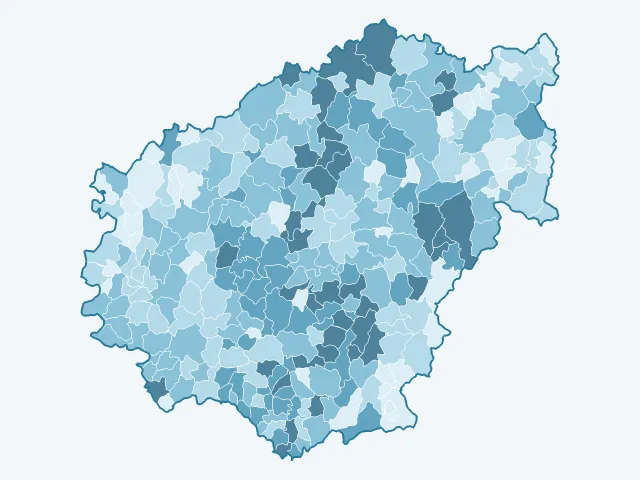 Carte du vote Jean-Luc Mélenchon dans la Corrèze (19)